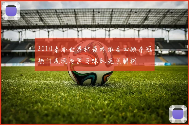 2010南非世界杯最终排名回顾夺冠热门表现与黑马球队亮点解析